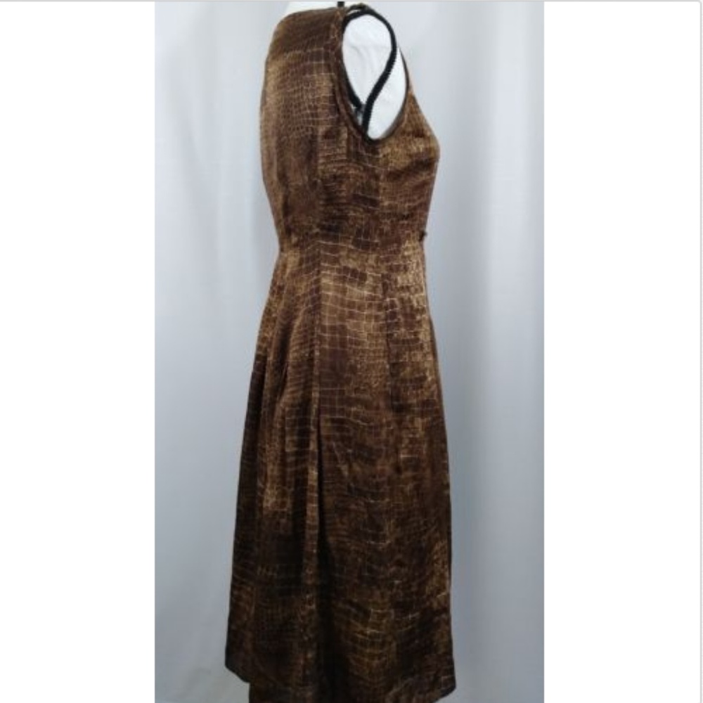 Jones New York Size 4 Dress Sleeveless Snake Print - Picture 3 of 4